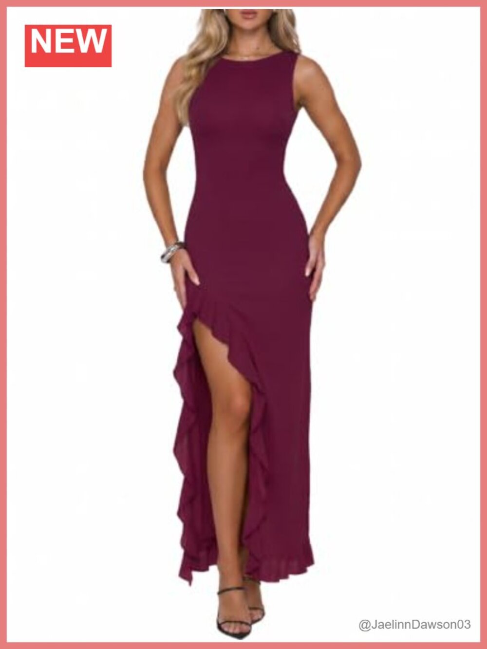 Womens Sexy High Slit Mesh Cocktail Wedding Guest Maxi Dress